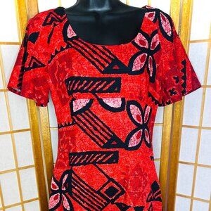 Vintage Hawaiian Barkcloth Dress